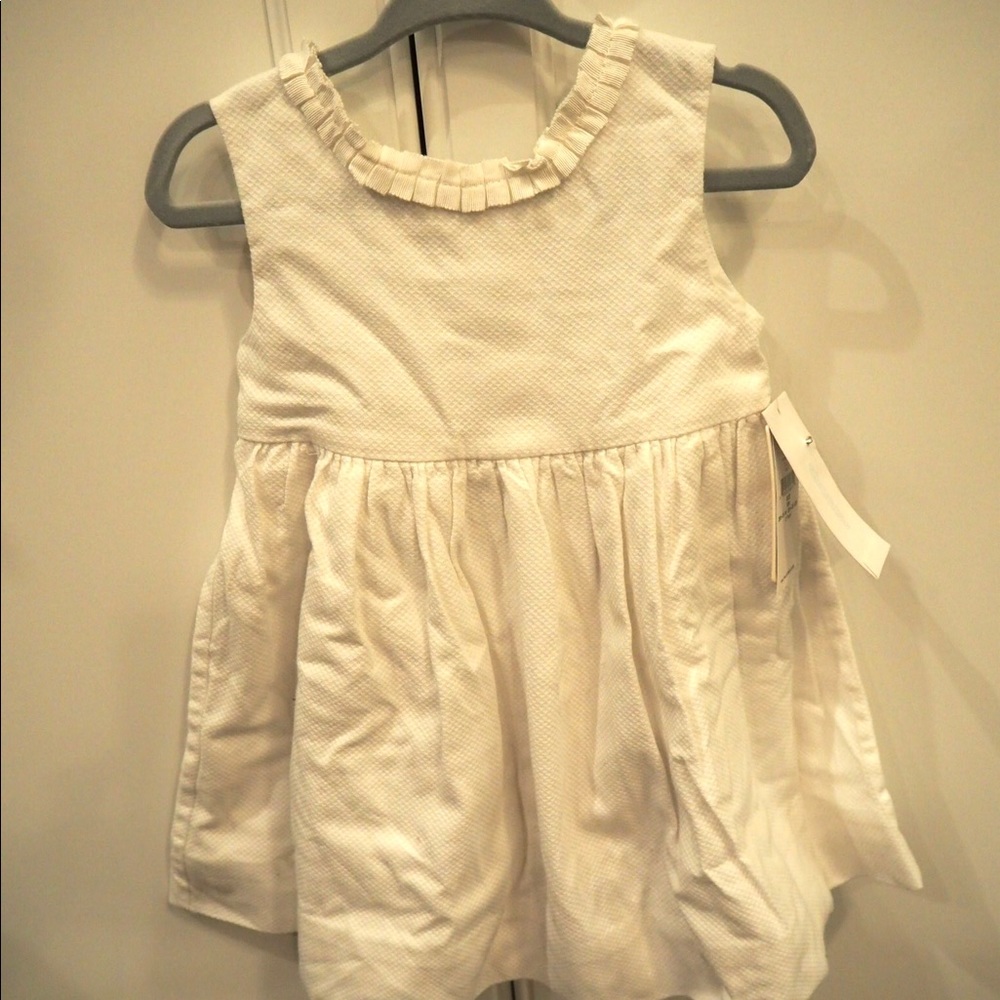 White heavy cotton pique Ralph Lauren dress